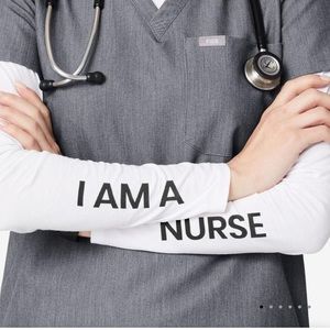 I AM A NURSE figs scrubs long sleeve women’s shirt